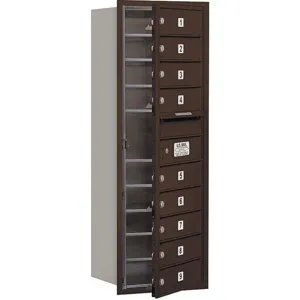 SALSBURY INDUSTRIES 3711S-09ZFP Horizontal Mailbox Private 9 Doors Bronze Fl 41 Inch | AG3JKL 33LG07