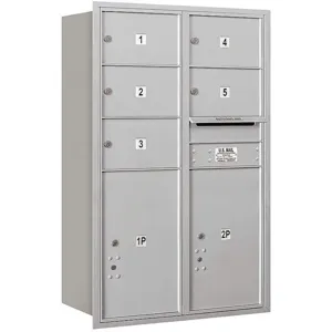 SALSBURY INDUSTRIES 3712D-05ARP Horizontal Mailbox Private 7 Door Aluminium Rl 44-1/2 Inch | AG3KVE 33LP84