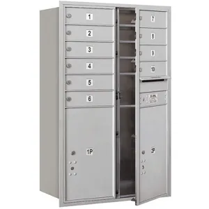 SALSBURY INDUSTRIES 3712D-10AFU Horizontal Mailbox Usps 12 Doors Aluminium Fl 44-1/2 Inch | AG3LAJ 33LT10