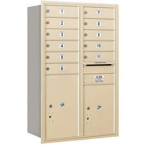 SALSBURY INDUSTRIES 3712D-11SRU Horizontal Mailbox Usps 13 Doors Sandstone Rl 44-1/2 Inch | AG3JZR 33LT55