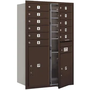 SALSBURY INDUSTRIES 3712D-11ZFP Horizontal Mailbox Private 13 Doors Bronze Fl 44-1/2 Inch | AG3LLD 33LV47