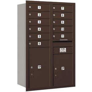 SALSBURY INDUSTRIES 3712D-11ZRU Horizontal Mailbox Usps 13 Doors Bronze Rl 44-1/2 Inch | AG3LCF 33LT57
