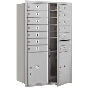 SALSBURY INDUSTRIES 3712D-12AFP Horizontal Mailbox Private 14 Doors Aluminium Fl 44-1/2 Inch | AG3LNR 33LW11