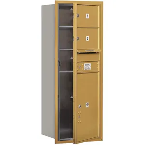 SALSBURY INDUSTRIES 3712S-02GFU Horizontal Mailbox Usps 3 Door Gold Fl 44-1/2 Inch | AG3HTU 33LA23