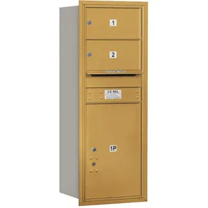 SALSBURY INDUSTRIES 3712S-02GRU Horizontal Mailbox Usps 3 Door Gold Rl 44-1/2 Inch | AG3HTV 33LA24