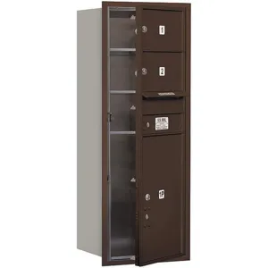 SALSBURY INDUSTRIES 3712S-02ZFP Horizontal Mailbox Private 3 Door Bronze Fl 44-1/2 Inch | AG3HXU 33LC63