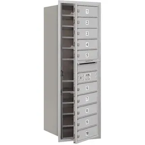 SALSBURY INDUSTRIES 3712S-10AFP Horizontal Mailbox Private 10 Doors Aluminium Fl 44-1/2 Inch | AG3JRC 33LH59