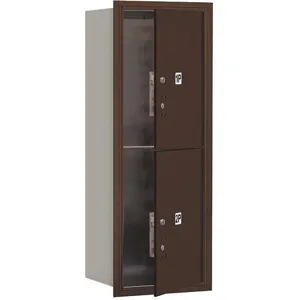 SALSBURY INDUSTRIES 3712S-2PZFP Horizontal Mailbox Private 2 Door Bronze Fl 44-1/2 Inch | AG3HQU 33KZ90