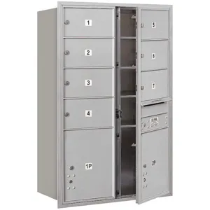 SALSBURY INDUSTRIES 3713D-07AFP Horizontal Mailbox Private 9 Doors Aluminium Fl 48 Inch | AG3LGP 33LU59