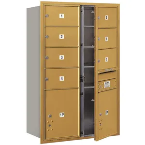 SALSBURY INDUSTRIES 3713D-07GFP Horizontal Mailbox Private 9 Doors Gold Fl 48 Inch | AG3LGQ 33LU60