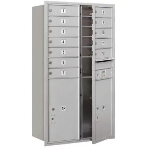 SALSBURY INDUSTRIES 3713D-12AFP Horizontal Mailbox Private 14 Doors Aluminium Fl 48 Inch | AG3LUF 33LX10