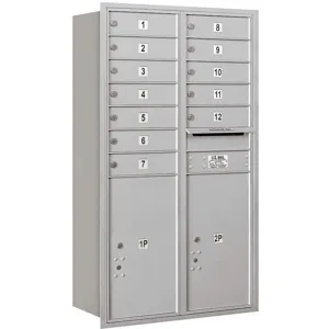 SALSBURY INDUSTRIES 3713D-12ARP Horizontal Mailbox Private 14 Doors Aluminium Rl 48 Inch | AG3LQW 33LW61