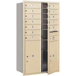 SALSBURY INDUSTRIES 3713D-12SFU Horizontal Mailbox Usps 14 Doors Sandstone Fl 48 Inch | AG3LLQ 33LV62