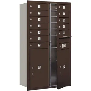 SALSBURY INDUSTRIES 3713D-12ZFP Horizontal Mailbox Private 14 Doors Bronze Fl 48 Inch | AG3LUJ 33LX13