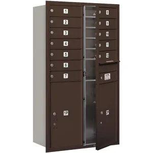 SALSBURY INDUSTRIES 3713D-12ZFU Horizontal Mailbox Usps 14 Doors Bronze Fl 48 Inch | AG3LLT 33LV64