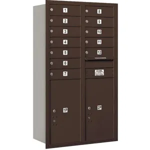 SALSBURY INDUSTRIES 3713D-12ZRP Horizontal Mailbox Private 14 Doors Bronze Rl 48 Inch | AG3LQZ 33LW64