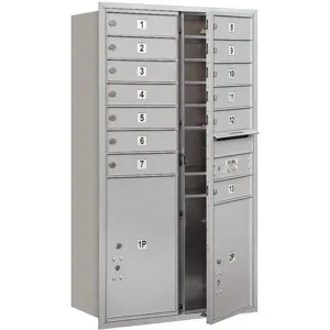 SALSBURY INDUSTRIES 3713D-13AFP Horizontal Mailbox Private 15 Doors Aluminium Fl 48 Inch | AG3LWB 33LX52