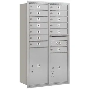 SALSBURY INDUSTRIES 3713D-13ARP Horizontal Mailbox Private 15 Doors Aluminium Rl 48 Inch | AG3LTX 33LX02