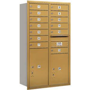 SALSBURY INDUSTRIES 3713D-13GRU Horizontal Mailbox Usps 15 Doors Gold Rl 48 Inch | AG3LPD 33LW22