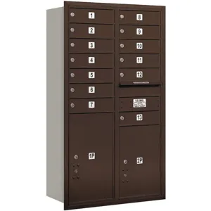 SALSBURY INDUSTRIES 3713D-13ZRU Horizontal Mailbox Usps 15 Doors Bronze Rl 48 Inch | AG3LPH 33LW26