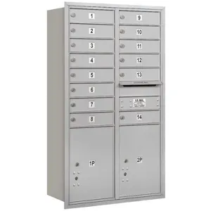 SALSBURY INDUSTRIES 3713D-14ARU Horizontal Mailbox Usps 16 Doors Aluminium Rl 48 Inch | AG3LRA 33LW65