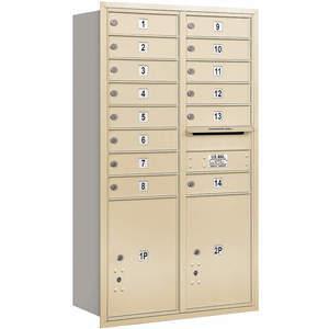 SALSBURY INDUSTRIES 3713D-14SRU Horizontal Mailbox Usps 16 Doors Sandstone Rl 48 Inch | AG3LRC 33LW67