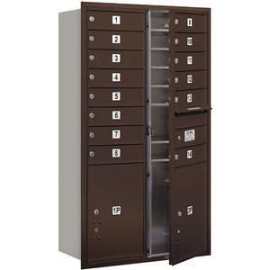 SALSBURY INDUSTRIES 3713D-14ZFP Horizontal Mailbox Private 16 Doors Bronze Fl 48 Inch | AG3LYB 33LY04