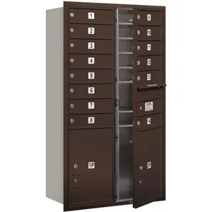 SALSBURY INDUSTRIES 3713D-14ZFP Horizontal Mailbox Private 16 Doors Bronze Fl 48 Inch | AG3LYB 33LY04