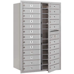 SALSBURY INDUSTRIES 3713D-24AFP Horizontal Mailbox Private 24 Doors Aluminium Fl 48 Inch | AG3MGD 33LZ96