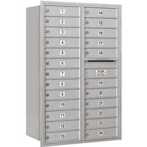 SALSBURY INDUSTRIES 3713D-24ARP Horizontal Mailbox Private 24 Doors Aluminium Rl 48 Inch | AG3MED 33LZ50