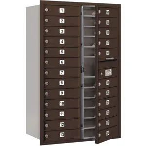 SALSBURY INDUSTRIES 3713D-24ZFP Horizontal Mailbox Private 24 Doors Bronze Fl 48 Inch | AG3MGG 33LZ99