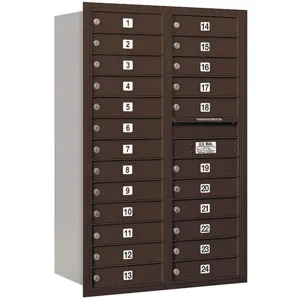 SALSBURY INDUSTRIES 3713D-24ZRP Horizontal Mailbox Private 24 Doors Bronze Rl 48 Inch | AG3MEG 33LZ53