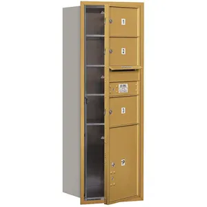 SALSBURY INDUSTRIES 3713S-03GFU Horizontal Mailbox Usps 4 Door Gold Fl 48 Inch | AG3HXX 33LC66