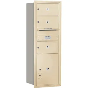 SALSBURY INDUSTRIES 3713S-03SRU Horizontal Mailbox Usps 4 Door Sandstone Rl 48 Inch | AG3HXZ 33LC69