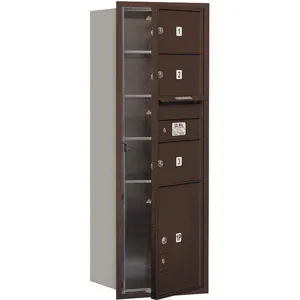 SALSBURY INDUSTRIES 3713S-03ZFP Horizontal Mailbox Private 4 Door Bronze Fl 48 Inch | AG3JDR 33LE35