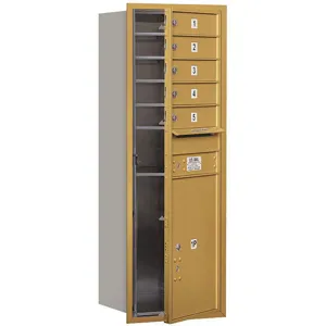 SALSBURY INDUSTRIES 3713S-05GFU Horizontal Mailbox Usps 6 Door Gold Fl 48 Inch | AG3JCF 33LE02