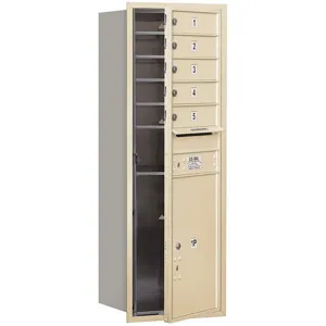 SALSBURY INDUSTRIES 3713S-05SFU Horizontal Mailbox Usps 6 Door Sandstone Fl 48 Inch | AG3JCH 33LE04