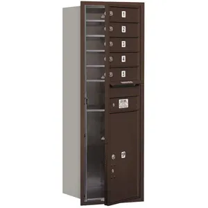 SALSBURY INDUSTRIES 3713S-05ZFU Horizontal Mailbox Usps 6 Door Bronze Fl 48 Inch | AG3JCK 33LE06