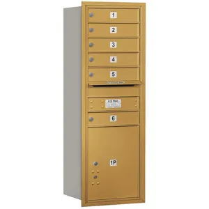 SALSBURY INDUSTRIES 3713S-06GRP Horizontal Mailbox Private 7 Door Gold Rl 48 Inch | AG3JJR 33LF88