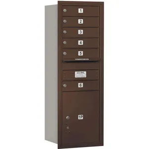 SALSBURY INDUSTRIES 3713S-06ZRP Horizontal Mailbox Private 7 Door Bronze Rl 48 Inch | AG3JJU 33LF90