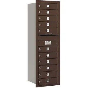 SALSBURY INDUSTRIES 3713S-11ZRP Horizontal Mailbox Mb1 11 Doors Bronze Rl 48 Inch | AG3JUJ 33LJ29