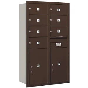 SALSBURY INDUSTRIES 3714D-07ZRU Horizontal Mailbox Usps 9 Doors Bronze Rl 51-1/2 Inch | AG3LEE 33LU04