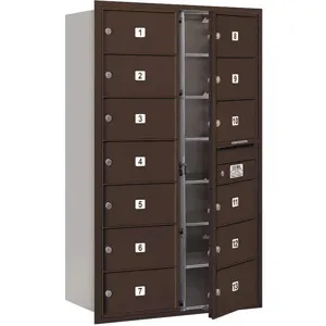 SALSBURY INDUSTRIES 3714D-13ZFP Horizontal Mailbox Private 13 Doors Bronze Fl 51-1/2 Inch | AG3LVH 33LX35