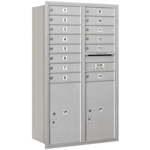 SALSBURY INDUSTRIES 3714D-14ARU Horizontal Mailbox Usps 16 Doors Aluminium Rl 51-1/2 Inch | AG3LWN 33LX67