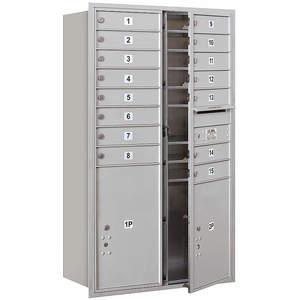 SALSBURY INDUSTRIES 3714D-15AFU Horizontal Mailbox Usps 17 Doors Aluminium Fl 51-1/2 Inch | AG3LYC 33LY05