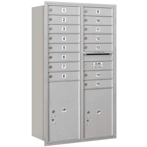 SALSBURY INDUSTRIES 3714D-15ARU Horizontal Mailbox Usps 17 Doors Aluminium Rl 51-1/2 Inch | AG3LYD 33LY06