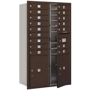 SALSBURY INDUSTRIES 3714D-16ZFP Horizontal Mailbox Private 18 Doors Bronze Fl 51-1/2 Inch | AG3MCG 33LZ07