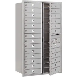 SALSBURY INDUSTRIES 3714D-26AFP Horizontal Mailbox Private 26 Doors Aluminium Fl 51-1/2 Inch | AG3MLP 33MA79