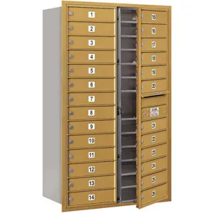 SALSBURY INDUSTRIES 3714D-26GFP Horizontal Mailbox Private 26 Door Gold Front Loading 51-1/2 Inch | AH3TET 33MA80