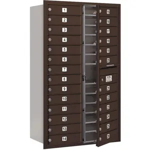 SALSBURY INDUSTRIES 3714D-26ZFP Horizontal Mailbox Private 26 Doors Bronze Fl 51-1/2 Inch | AG3MLR 33MA82